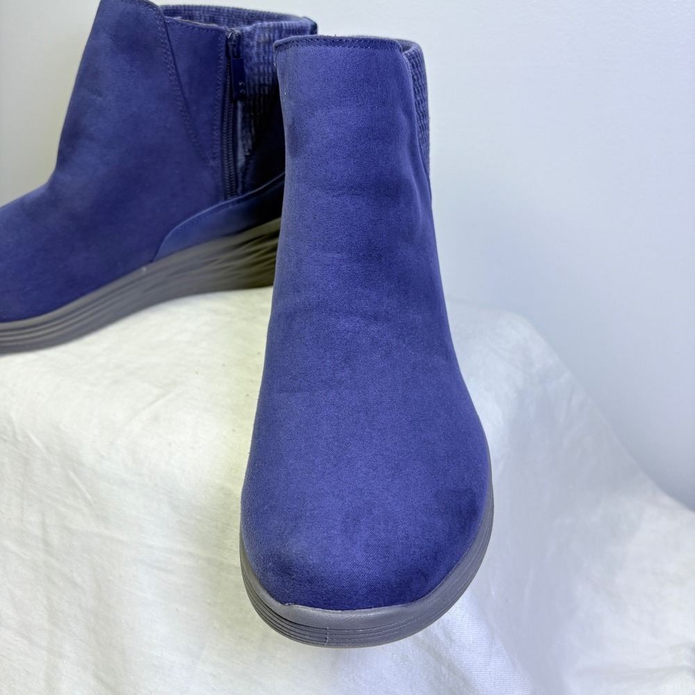 Ryka‎ Noelle Next Blue Fabric Ankle Boots Women 11M Side Zip Comfort Booties - Picture 9 of 15